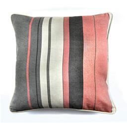 "Fusion - Whitworth Stripe - 100% Cotton Filled Cushion - 43x43cm (17x17"") in Blush"