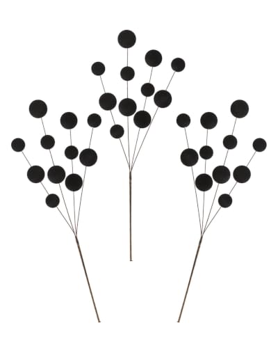 WeRChristmas Black Velvet Bauble Christmas Tree Pick, 70cm