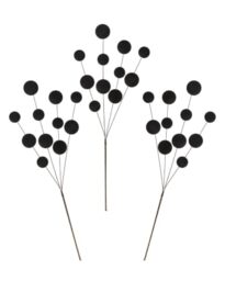 WeRChristmas Black Velvet Bauble Christmas Tree Pick, 70cm