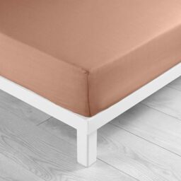 douceur d'intérieur, Fitted Sheet (90 x 190 cm) Lina Blush, 100% Cotton
