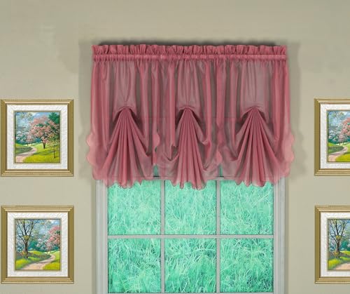 "Today's Curtain Emelia Original Voile Fan Insert, Mauve, 30"" W x 40"" L"