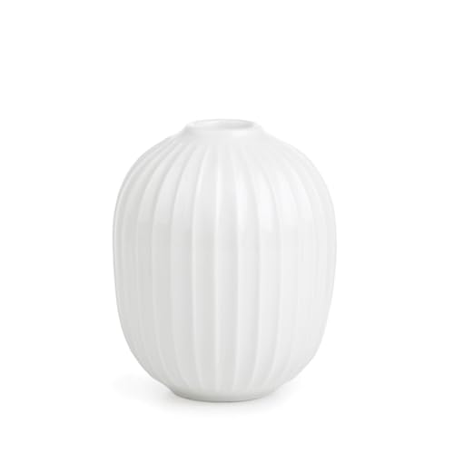 Kähler Hammershøi Candle Holder Round Diameter 8.5 cm Danish Handmade White