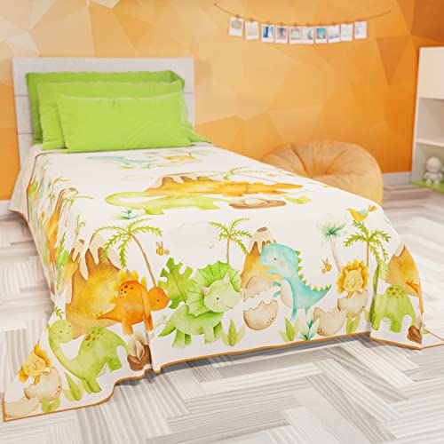 PETTI Artigiani Italiani - Bedspread One and Half Spring Summer, Light Blanket One and a Half Square, Bed Sheet Bedspread, Kids 01 100% Made in Italy