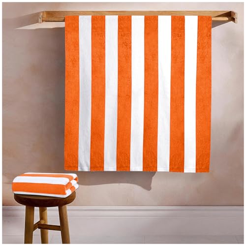 GC GAVENO CAVAILIA Microfiber Beach Towel Large - Super Absorbent Sand Free Beach Towels - Extra Large Beach Towel for Adults (100x200 cm) - Soft, Compact, Lightweight (1 Piece) - Orange