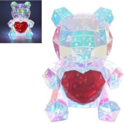 Lesser & Pavey Starlightz LED USB Teddy Heart for Home & Living Room - Lovely Led Lights for Home Decor & Night Light - Ideal Led Lights for Bedroom & Table - Durable for Daily Use