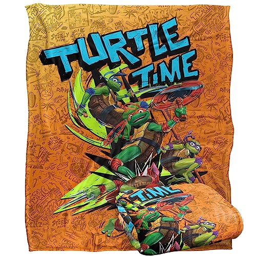 Teenage Mutant Ninja Turtles: Mutant Mayhem Turtle Time Grafitti Silky Touch Super Soft Throw Blanket 152 X 127 Cm