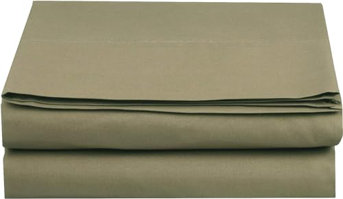 Elegant Comfort Premium Hotel Quality 1-Piece Flat Sheet, Luxury and Softest 1500 Premium Hotel Quality Microfiber Bedding Flat Sheet, Wrinkle-Free, Stain-Resistant, King, Sage