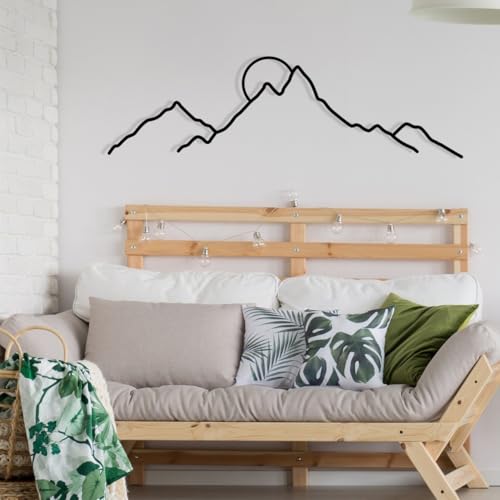 Stylish Black Decorative Metal Wall Accessory, 100 x 29 cm, 100% Metal, 1.2 mm Thickness, Perfect for Modern Home Decor & Unique Wall Art