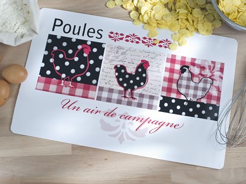 "Calitex - Set of 6 PVC Place Mats with ""Un air de Campagne "" 44 x 28 cm"