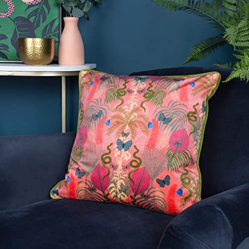 Kate Merritt Exotic Canopy Illustrated Polyester Filled Cushion