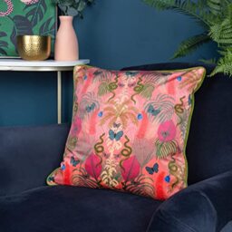 Kate Merritt Exotic Canopy Illustrated Polyester Filled Cushion