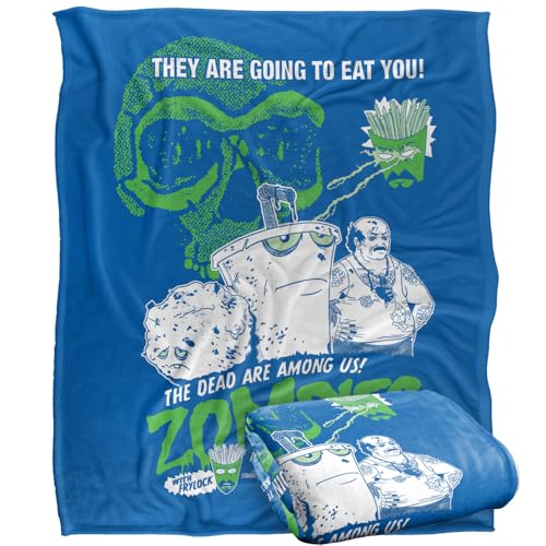 Aqua Teen Hunger Force Zombies Silky Touch Super Soft Throw Blanket 152 X 127 Cm