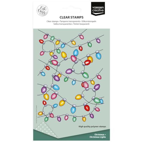 Vaessen Creative Clear Stamp - Christmas Lights - Scrapbooking, Stamping, Card making supplies, Crafting