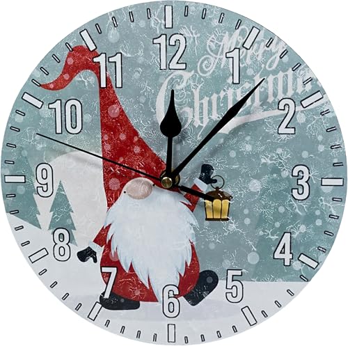 "Xmas Haus 9"" Christmas Decorative Festive Wall Clock For home Decoration"