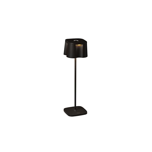 Konstsmide Rechargeable Battery LED Cordless Table Lamp with Three Light Modes Touch Control Dimmer and Selectable Colour White and Warm White USB Charging Dock Included