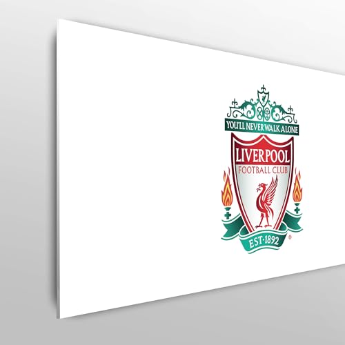 fan decor Licensed Décor Liverpool FC Single Headboard - 100cm (w) x 75cm (h) - Highlighted Full Colour Crest on White