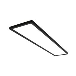 Briloner - LED Ceiling Light, Ultra Slim Panel Lamp, 98x20x3 cm, Backlight Effect, Neutral White Light, Flush Mount, 36W,4800 Lum, Ceiling Lights Living Room, Kitchen, Office, Black