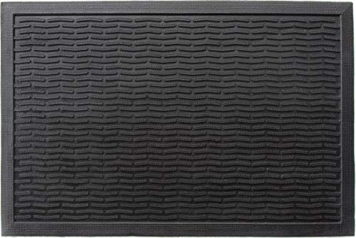 ID Mat 4060 Picots Grat' Black Rubber Doormat 60 x 40 x 0.6cm