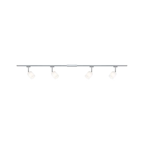 Paulmann 96898 Blossom URail Basic Set G9 max. 4x10W dimmable 230V Chrome matt, Chrome, Satin Rail System – Choose Any lamp