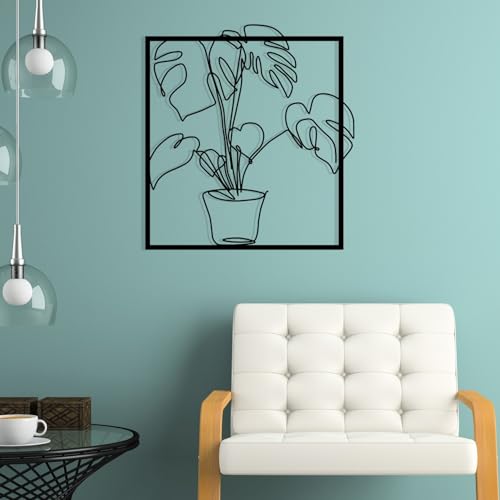 Stylish Black Decorative Metal Wall Accessory, 49 x 53 cm, 100% Metal, 1.2 mm Thickness, Perfect for Modern Home Decor & Unique Wall Art