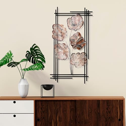 Handmade Decorative Metal Wall Accessory, 48 x 87 x 4 cm - 100% Metal, Unique Hand-Painted Design - Perfect for Home Decor & Art Lovers