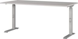 Germania Desk 7911-643, in cashmere/silver, me. height-adjustable, 160 x 91 x 80 cm (WxHxD)