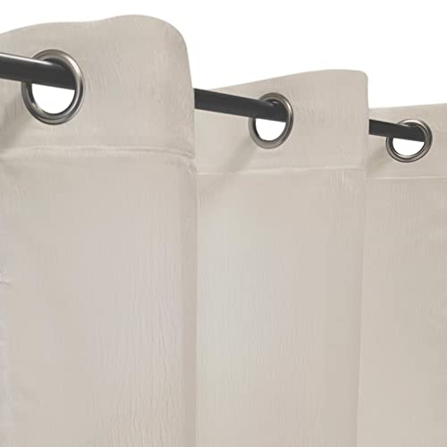 Atout Ciel Ready-to-Hang Net Curtain with Eyelets 140 x 240 cm Beige