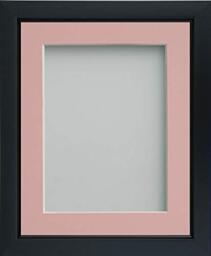 Frame Company Ainsworth Range Black 20x16 inch Picture Photo Frame with Pink Mount for Image A3 * Choice of Sizes* Fitted with Real Glass