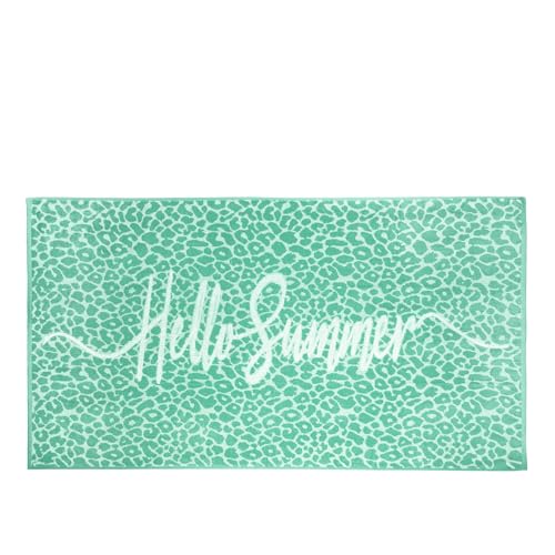 KASANOVA 1 90 x 170 cm Polka Dot Green Beach Towel Summer Cotton