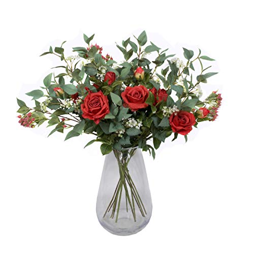 GreenBrokers Artificial Flowers for Life - Red Roses Mix