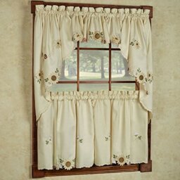 "Sweet Home Collection Panels Sheer Rod Pocket Unique Styles and Prints, Polyester, Sunflower, 38"" W x 60"" L (Pack of 1)"