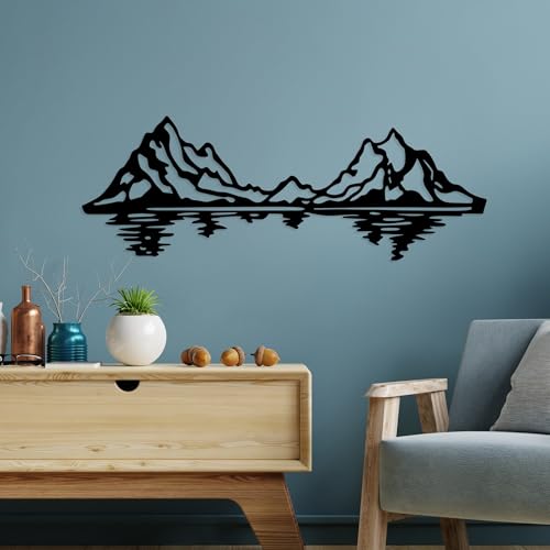 Stylish Black Decorative Metal Wall Accessory, 25 x 72 cm, 100% Metal, 1.5 mm Thick, Lightweight & Easy to Hang, Perfect for Home Decor
