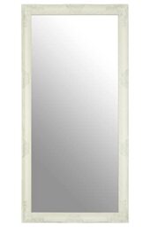 Premier Housewares Rectangular Wall Mirror/Classic Mirrors For Bathroom/Bedroom/Garden Walls Fancy Wall Mounted Mirrors For Hallway With White/Gold Finish 84 x 4 x 170