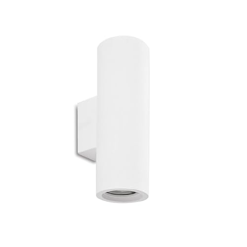 Integral LED Kos Indoor Decorative Paintable Plaster Up & Down Wall Light – Requires 2x GU10 LED Bulb (Sold separately) – Match Your Interior, Ideal for Bedroom, Living Room, Hallways & Offices