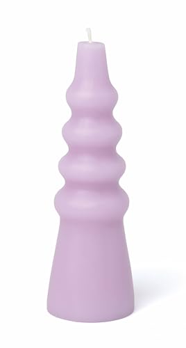 Paddywax Totem Candles Unscented Colourful Pillar Candle, 303 g, Zippity (Lavender)
