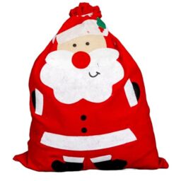Large Felt Santa Sack Red Stocking Xmas Gifts Presents Bag Toys Sweets Christmas Accessory Decorations 50 x 60 cm