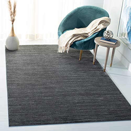 Safavieh Glam Solid Color Indoor Woven Rectangle Area Rug, Vision Collection, VSN606, in Grey, 155 X 229 cm for Living Room, Bedroom or Any Indoor Space