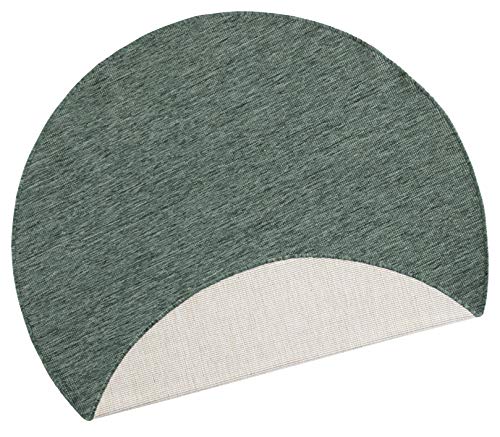 bougari In- & Outdoor Reversible Rug Miami Green Cream Round Diameter 140 cm