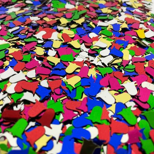 Multi-Coloured Bell-Shaped Christmas Confetti 200g Jar Festive Confetti Table Confetti Party Decorations Supplies for Birthday, Anniversary, Christmas, Xmas