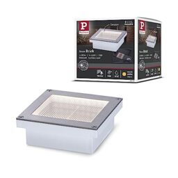 Paulmann LED recessed floor light, Brick, 3000K, IP67 - Twilight-controlled motion detector, waterproof to IP67, for outdoor use, 25 lm, 0.8 W