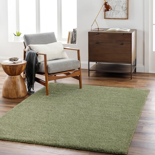 Livabliss Shaggy Rug Shaggy Rug - Modern Berber Rug Living Room 120x170 cm, Soft Shaggy Rugs for Bedroom - Neutral Boho Fluffy Rug, Easy Care Plush Thick Pile - Large Rug, Sage Rug