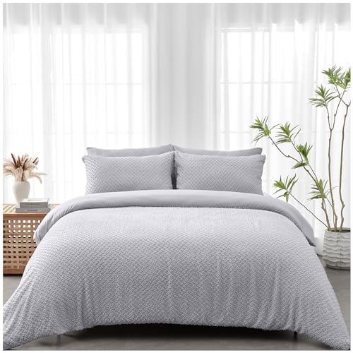 GC GAVENO CAVAILIA Microfiber Duvet Cover Double Bed - Grey Bedding Set - Thermal Bed Cover