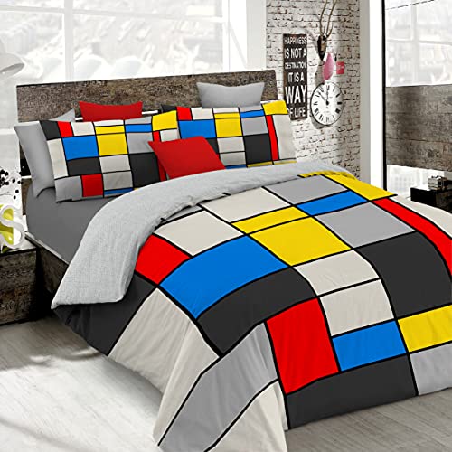Sogni d'Autore Duvet Cover Set with Full Coverage Digital Print,250x200cm, SD67, 100% Cotton, DOUBLE