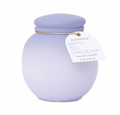 Paddywax Scented Candles Orb Collection Ombre Glass Luxury Artisan Candle, 141g, Bronzed Gardenia & Tonka