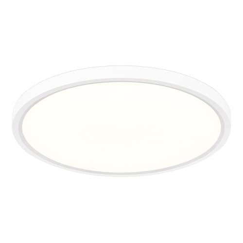"LuminexDesigns LED Ceiling Light Dimmable with Remote – 24W Ceiling Lamp Flat with 2000K Backlight, Warm Night Light & Timer, Modern Round 12"" Ultra-Thin Light Fittings for Living Room Bedroom Kitchen"