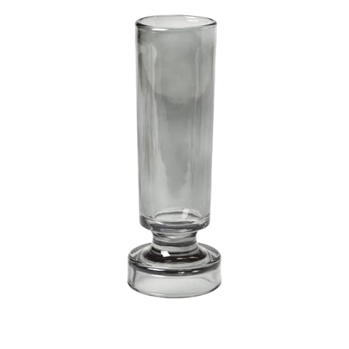 broste Copenhagen Petra Vase, Glass, Grey, 17 cm