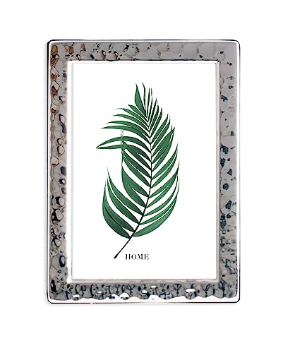 Inov8 Framing Tarnish Resistant Silver Plated Picture Frame - Distressed Design for 6x4 Inch (15x10cm) Photo