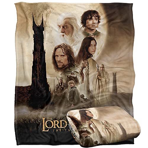 LORD OF THE RINGS The Blanket, 152 x 127 cm Two Towers Poster Silky Touch Super Soft Throw Blanket