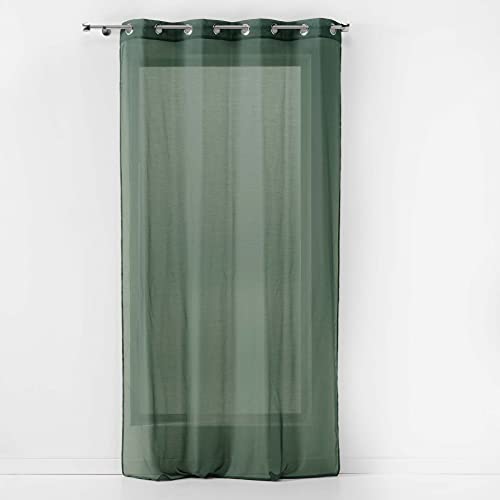 Douceur d'Interieur 140 x 280 cm Eyelet Curtains, Green