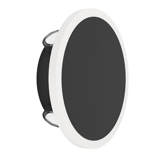 Eglo LED Indoor wall lightTalamello 1, Round wall lamp, wall Spotlight for Bedroom and Hallway, Metal in Black and Plastic in White, Warm White, ⌀ 17 cm